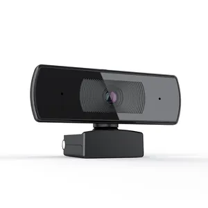 Webcam Fokus Otomatis 4K, untuk PC Komputer Laptop Lensa Rekam Video 8MP Webcam dengan Mikrofon Ganda Cover Privasi