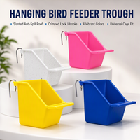 Mangeoire à oiseaux en plastique durable avec clip de fixation sécurisé pour l'alimentation en graines et en eau des petits animaux et des oiseaux d'aviculture