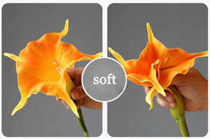 K-0467ดอกไม้ประดิษฐ์สำหรับตกแต่งบ้าน2หัวระบบสัมผัสจริงทำจาก PU - Product Image 5