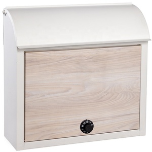 Boîte aux lettres murale en métal imperméable AJF avec serrure à combinaison, revêtement en poudre, acier durable, dimensions 380x370x120mm pour la maison - Product Image 5