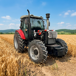 Tracteur agricole 4x4 de 120 CV, modèle 4x4, tracteur à roues agricoles, cabine climatisée, certifié CE, livraison directe d'usine - Product Image 1