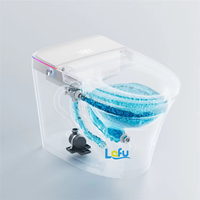 American Hotel Home Salle de bain blanche allongée One Piece Intelligent P Trap Wc Toilette Smart Toilette avec télécommande incluse