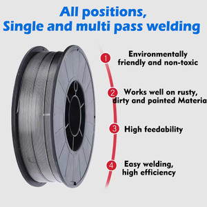 Dây hàn Mig không khí gas chất lượng cao 1KG 5KG không cần gas E71T-GS 1.0mm ít bắn tung tóe AWS A5.20, dây hàn lõi thuốc 0.8mm - Product Image 5
