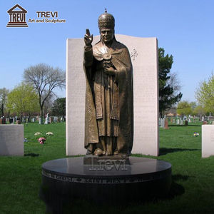 Estatua de bronce de San Juan Pablo II de tamaño real, escultura religiosa de iglesia en latón, técnica de fundición a mano - Product Image 5
