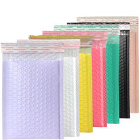 Enveloppes d'expédition personnalisées écologiques HX noires mates en polybulle imprimées pour montres, boucles d'oreilles, pierres précieuses, colliers