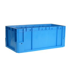 Plastica nera cassette di frutta impilabili pieghevoli pieghevoli Soda birra pane pollame pomodori pesce casse di plastica scatole per la vendita - Product Image 1