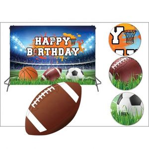 Promotion : Bannière de fond publicitaire en PVC pour fête d'anniversaire, design personnalisé, pour extérieur, thème football - Product Image 2