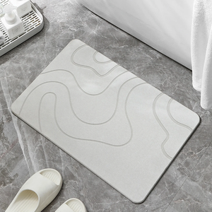 <span class=keywords><strong>Tapis</strong></span> de bain en terre de diatomée FIGOO, luxe, écologique, absorption rapide de l'eau, motif ondulé, 39x60cm - Product Image 2