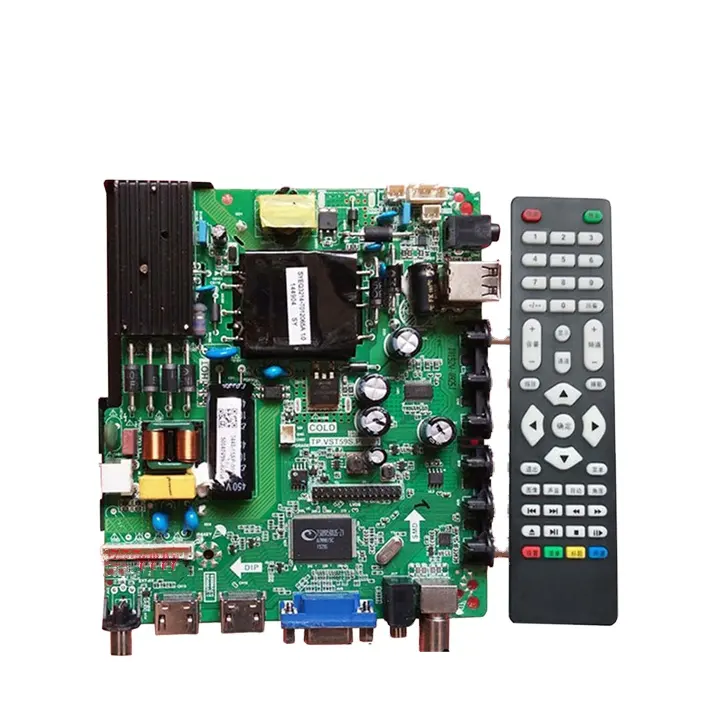 DVB Set Top Box Mainboard Manufacture PCBA Universal TV Motherboard Control Panel LCD Smart TV Motherboard With Remote Control