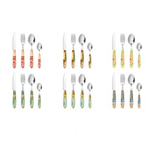 Set di Posate in Acciaio Inossidabile La Via Della Seta Excelsa 24 Pezzi Multicolore - Product Image 1