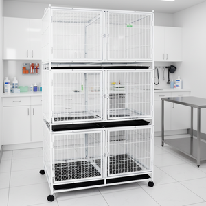 Gabbia per Cani e Gatti in Acciaio a Tubo Quadrato, Multistrato, Resistente, Ampio Spazio, Vendita all'Ingrosso - Product Image 6