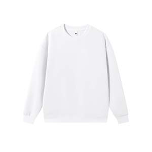 Sudadera de felpa francesa 360GSM con logotipo personalizado, 100% algodón, cuello redondo, ropa de calle lisa en blanco - Product Image 2