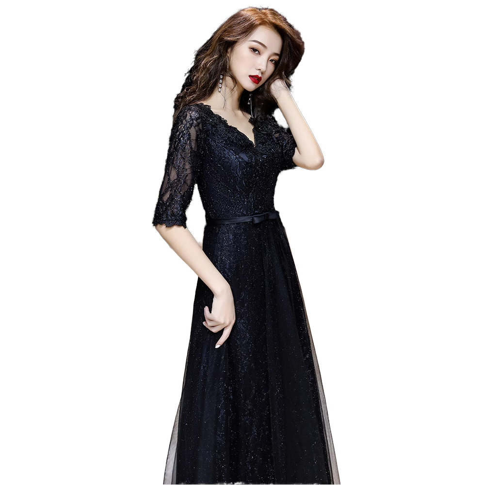 open lace back dress Noir Sequin Dress