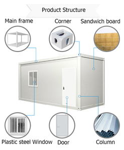 Maison conteneur en acier, maison mobile, conteneur préfabriqué détachable, mini-maison pour bureau, bâtiment modulaire, <span class=keywords><strong>site</strong></span> de construction - Product Image 5