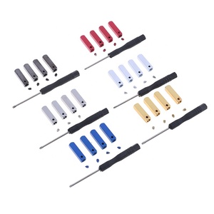 Juego <span class=keywords><strong>de</strong></span> 4 puntas doradas y plateadas decorativas, Aglets rectangulares, puntas <span class=keywords><strong>de</strong></span> encaje para <span class=keywords><strong>zapatos</strong></span>, Aglets rectangulares <span class=keywords><strong>de</strong></span> metal con destornillador - Product Image 1