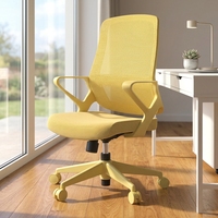 Chaise pivotante ergonomique moderne et colorée avec cadre en nylon, assise en mousse, base en acier, réglable en hauteur, pour la maison et le bureau