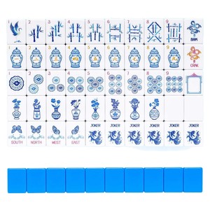 Los Más Vendidos: Fichas de Mahjong Americanas de Porcelana Azul y Blanca de Lujo, Duraderas - Product Image 5
