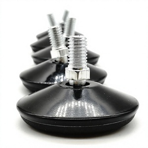 Black <b>Adjustable</b> Feet 50mm Plastic And Metal Furniture <b>Leg</b> For <b>Table</b> Easy Installation - Product Image 5
