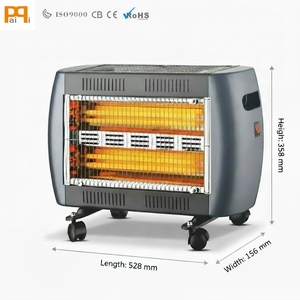 Calentador Eléctrico Infrarrojo <span class=keywords><strong>de</strong></span> Cuarzo Independiente <span class=keywords><strong>de</strong></span> 2000W con Protección contra Sobrecalentamiento y Calentamiento Rápido para el Hogar en Invierno - Product Image 2