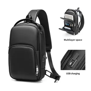 Nouveau <span class=keywords><strong>Sac</strong></span> à Bandoulière Décontracté de Haute Qualité avec Logo Imprimé, <span class=keywords><strong>Sac</strong></span> de Poitrine de Voyage Personnalisé pour Hommes - Product Image 1