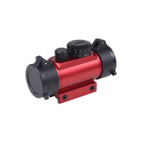 Viseur réflexe de couleur rouge 1x30 avec couvercle rabattable portée de point vert rouge adapté pour 20mm/11mm