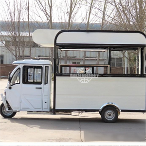 Chariot alimentaire électrique à 3 roues avec fenêtre de service pour stand de sandwichs et salades - Product Image 4