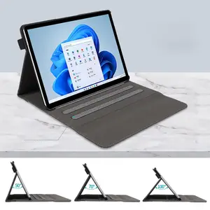 Schokbestendig Geweven Textuur Tablet Covers Pu Leer Microfiber Voering Smart Flip Tablet Case Voor Microsoft Oppervlak Pro 5/6/7/8/9