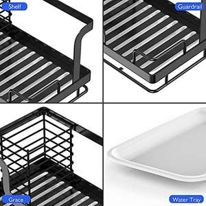 منظم حوض المطبخ مع صينية تصريف قابلة للسحب، حامل أدوات المطبخ من الفولاذ المقاوم للصدأ، حامل إسفنج معدني - Product Image 5