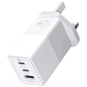 2023 Tren Baru US/AU/<span class=keywords><strong>UK</strong></span>/EU/KR Plug Multi Port USB 2c1a 65W Charger GaN PD QC 3.0 Adaptor Tipe C Pengisian Cepat - Product Image 6