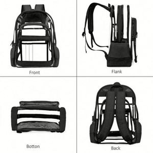 Custom Fashion <b>Large</b> Capacity Waterproof Clear <b>Backpack</b> Bag Transparent PVC Plastic <b>School</b> Back Pack <b>Backpack</b> - Product Image 3