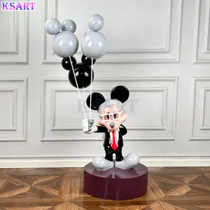 Minnie Resin nimmt den Ballon Mickey Mouse Kunst kreative Karikatur Speelgoed animierte Buche