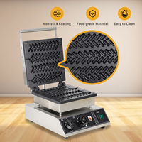 Machine à gaufres commerciale en forme de sapin de Noël, 4 moules en acier inoxydable, revêtement antiadhésif en téflon, pour snacks
