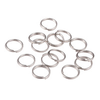 Anneaux de porte-clés ronds en métal fer forgé de différentes tailles, 500 g/sac, pour la fabrication de bijoux DIY, ornements, doré, argenté, bronze antique