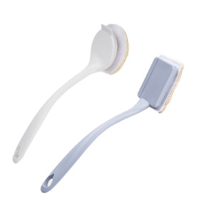 Natural Loofah Pot Scrubber Brush With <b>Handle</b> Anti Scratch Cleaning Tool For Pots And Pans - Product Image 1