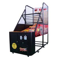 Máquina de Baloncesto Electrónica Resistente, Juego de Tiro Electrónico para Parques de Diversiones y Centros de Entretenimiento Familiar