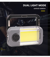 Tragbare COB+XPE LED-Taschenlampe, USB wiederaufladbar, weißes Licht, Magnethaken, IP55 wasserdicht, Werkstatt, Autoreparatur, dimmbar