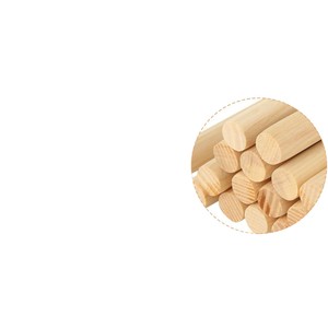 Varillas Redondas de Madera, Madera Maciza de Color Natural, Suministros para Manualidades y Modelado, 10 mm de Diámetro, 20 cm de Longitud - Product Image 1