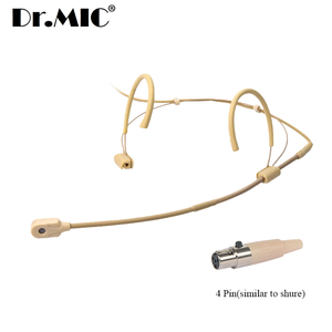 Micrófono de Diadema <span class=keywords><strong>Profesional</strong></span> Impermeable Color Beige con Micrófono <span class=keywords><strong>Inalámbrico</strong></span> de Solapa para Actuaciones en Escenario y Fitness - Product Image 6