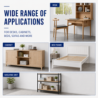 Support d'étagère en métal en forme de T, équerre décorative d'angle, support de chaise en bois, goujon de fixation
