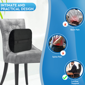Cojín <span class=keywords><strong>de</strong></span> Soporte Lumbar <span class=keywords><strong>de</strong></span> Espuma Viscoelástica Premium para la Espalda y la Cintura, para <span class=keywords><strong>Silla</strong></span> <span class=keywords><strong>de</strong></span> Oficina, Conductor <span class=keywords><strong>de</strong></span> Automóvil, Masaje, Impermeable, Antibacteriano - Product Image 3