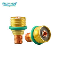Kit de consommables de soudage TIG 4 pièces : lentille de gaz en laiton, corps de collet, isolateur de collet en cuivre, coupelle en verre pour torche WP17 WP18 WP26