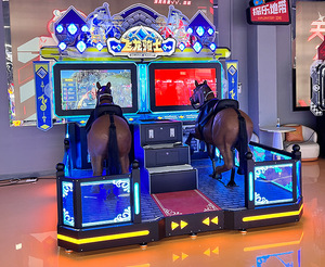 Dragon Knight à pièces 2 joueurs Simulation Arcade Sport 220V Construction en bois en métal Machine de jeu de course de chevaux de boxe - Product Image 2