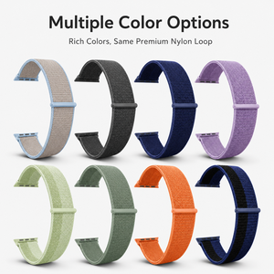 Bracelet en nylon tissé respirant pour Apple Watch Series 38 40 41 42 44 45 46 49 mm, sangle de remplacement sportive réglable et souple - Product Image 5
