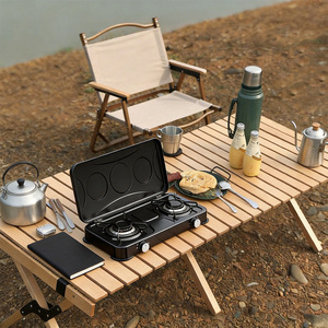 ポータブルデュアルクッカーLPG/天然ガス対応家庭用ガスコンロ-均一加熱 - Product Image 1