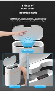 Buona qualità intelligente per il miglioramento della casa 16l ricaricabile automatico rilevamento intelligente bidone della spazzatura - Product Image 4
