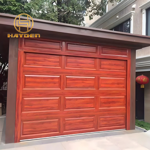 Porte de <span class=keywords><strong>garage</strong></span> sectionnelle automatique en acier coloré de 40 mm avec isolation en mousse PU, panneau à petits <span class=keywords><strong>carreaux</strong></span>, pour villa résidentielle - Product Image 5