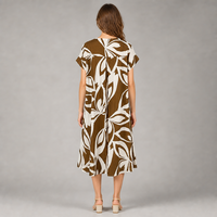 Robes décontractées d'été les plus vendues pour femmes, imprimées, écologiques, à taille naturelle, col en V, manches courtes, pour fêtes en extérieur et usage quotidien, grandes tailles