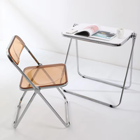 Chaise en acrylique transparente, simple, pliable, pour la maison, la salle à manger, tabouret tendance, chaise de magasin de vêtements pour célébrités d'Internet, salon