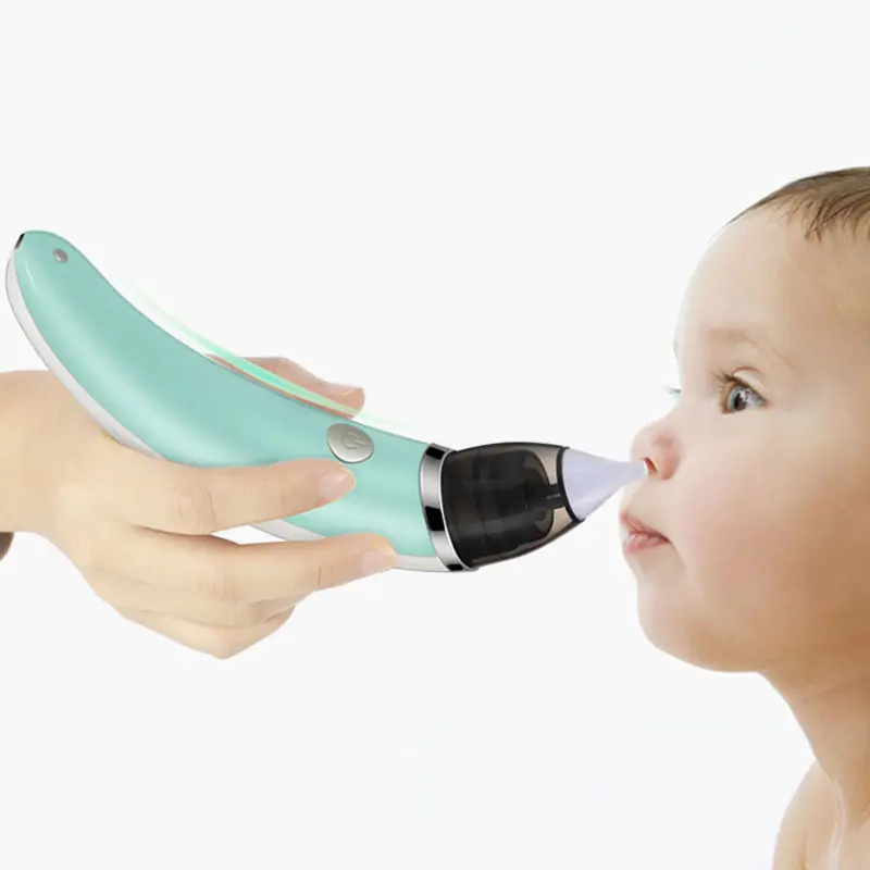 Aspirador Nasal eléctrico de silicona suave para recién nacido, limpiador de nariz con carga USB, resistente al agua, fácil de limpiar, Manual