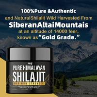 Résine de Shilajit Pur Or de l'Himalaya 100% - 85 Minéraux et Oligo-éléments - 70% Acide Fulvique - Complément Alimentaire à Base d'Extraits Végétaux pour la Santé